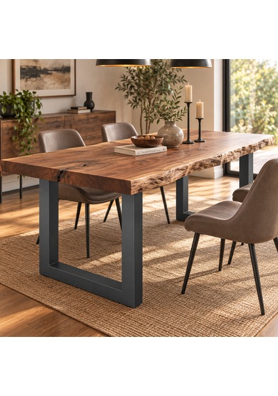 Evkolleksiyon U Tipi Metal Masa Ayağı 2'li Takım 72x60 Cm Antrasit - Gri