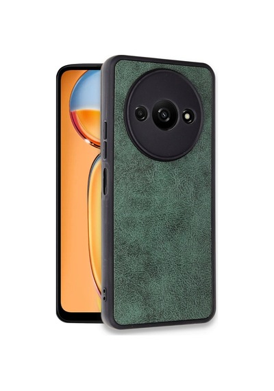 Xiaomi Redmi A3 4g Kılıf Aras Deri Kapak - Koyu Yeşil -