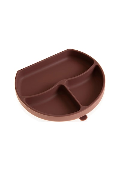 Babyjem Vakum Tabanlı Sabitlenebilir Silikon Tabak Mocha