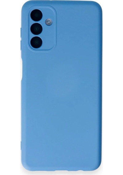 Newface - 555 - Samsung Galaxy A14 4g Kılıf Nano İçi Kadife Silikon - Edntrend - - Mavi