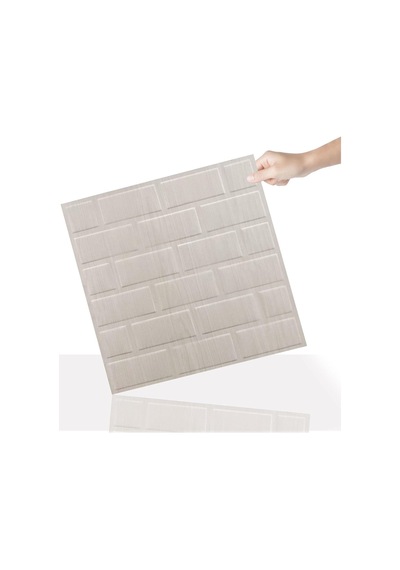 3 Boyutlu Duvar Paneli Kabartmalı Metro Desenli Pvc 41x41 Cm/ 6 Adet /1 M²