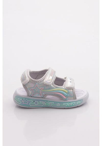 Marco Kids 02-26y210 Çocuk Patik Işıklı Sandalet Gümüş