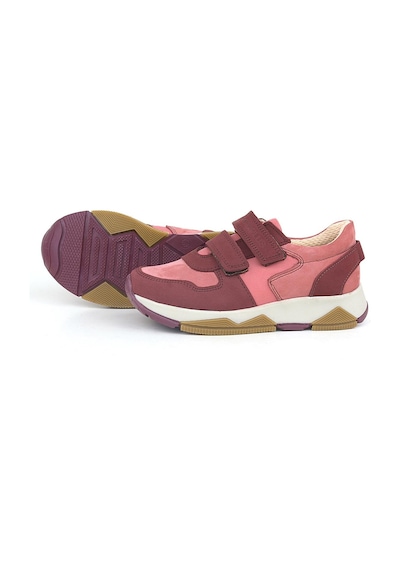 Rakerplus Hakiki Deri Bordo Pembe Kız Çocuk Sneakers Spor Ayakkabı Bordo