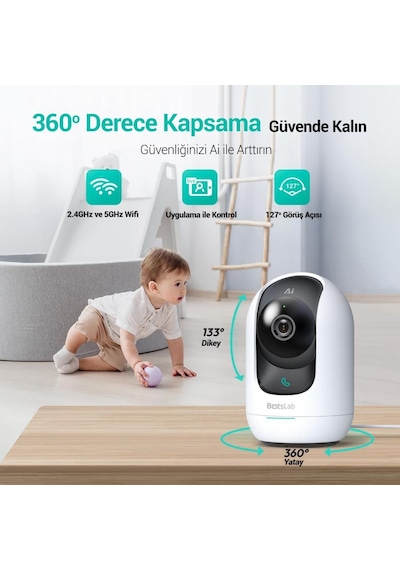 Botslab 360+ C221 Pro 3k 360 Akıllı Güvenlik Kamerası