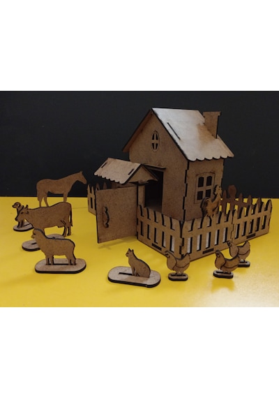 TLRhobi Çiftlik Evi Ahşap Maket