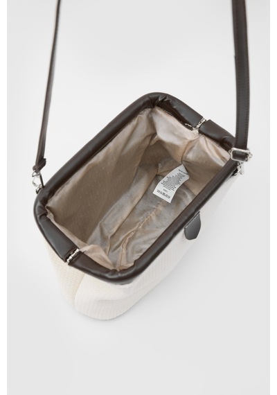 Shule Bags Cois Naturel Burslu Çapraz Çanta Krem