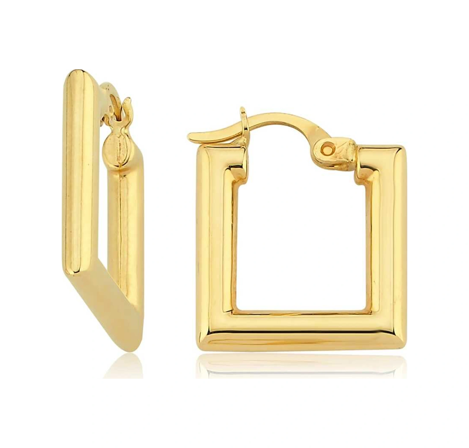 Medium Square Halka Küpe