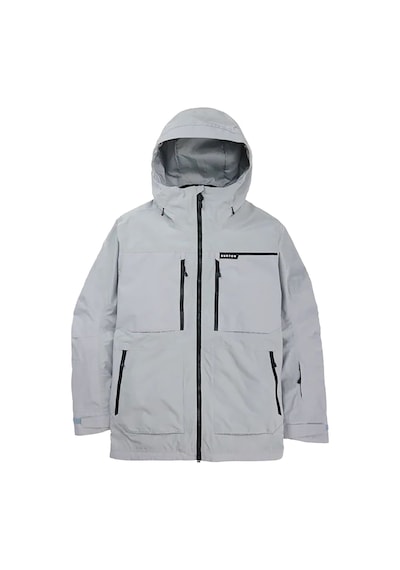 Burton Frostner 2l Erkek Gri Snowboard Ceketi Silver Sconce