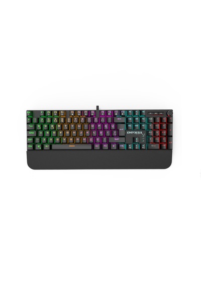 Ikg-458 Rgb Mekanik Gaming Klavye Red Switch Bilek Destekli Anti-ghosting Multimedya Tuşlu