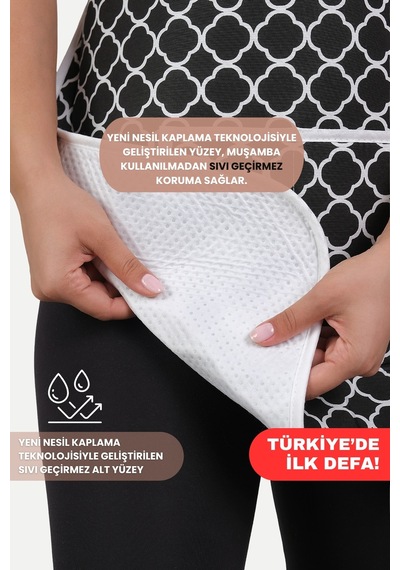 Trendy Sıvı Su Geçirmez Mutfak Önlüğü Siyah Halkalı
