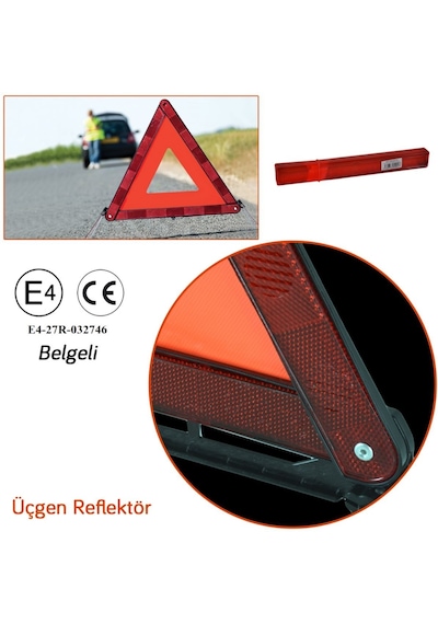 Carub Üçgen Reflektör E4 Belgeli 27R032746 Br5305001