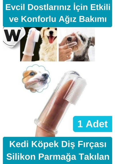 Dişkaşımafırçası Özel Üretim Kedi Köpek Diş Fırçası Şeffaf Silikon Parmağa Takılan Ağız Bakım Apara