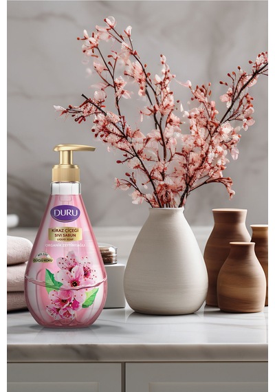 Organik Zeytinyağlı Kiraz Çiçeği Sıvı Sabun 1,5 1,5 500ml