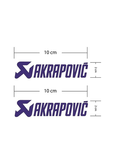 Akrapovıc Lacivert Motosiklet Sponsor Markası Sticker Etiket Mode