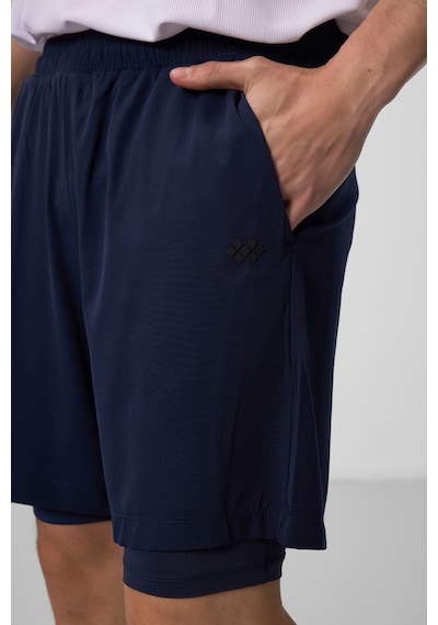 Tommy Life İndigo Polyester İnce Yumuşak Standart Fit Erkek Taytlı Şort - 81287 Indigo