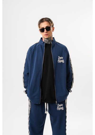 Respire Erkek Splash Şerit Detaylı Dik Yaka Doubleface Zip Oversize Sweatshirt Lacivert Respire Erkek Splash Şerit Detaylı Dik Yaka Doubleface Zip Oversize Sweatshirt Lacivert