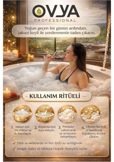Konsantre Jakuzi Köpürtücü Banyo Köpüğü Lavanta Lotus Acai Üzümü