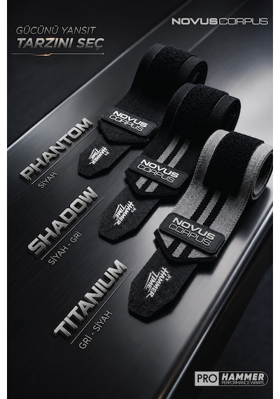 Ağırlık Bilekliği Wrist Wraps Crossfit Fitness Bilekliği Bilek Koruyucu Destek Bilekliği - 2 Adet - Gri/siyah