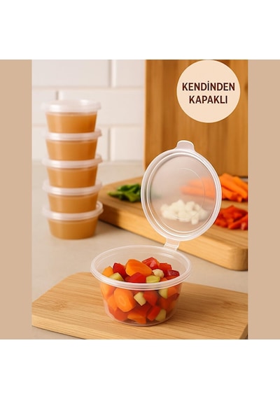 Jouis Saklama Kabı Sos 50 Adet 120 Ml 4 Oz Kemik Suyu, İlik Suyu, Anne Sütü, Sos Ve Püre Dondurucu Uyumlu Buzlu Diğer