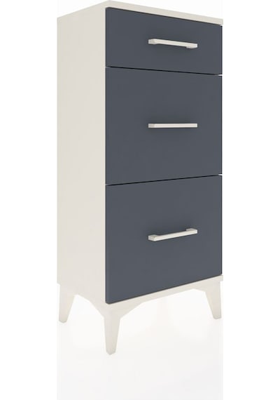 Arges Komodin 3 Çekmeceli 44x30x96 Aytaşı-antrasit Aytaşı