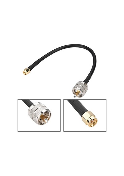Zetiling Koaksiyel Kablo Hattı, 20 Cm Sma Pl259 Erkek - Uhf Pl259 Erkek Düz Rf Pigtail Koaksiyel Kablo