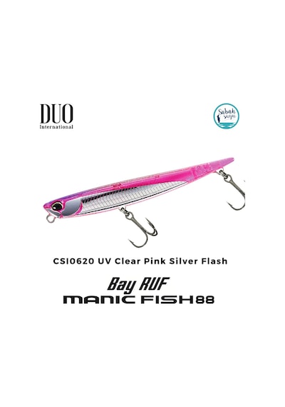 Duo Bay Ruf Manic Fish 88 Csı0620 Uv Clear Pink Silver Flash