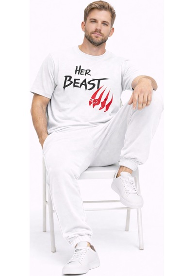 Nevermınd Sevgili Kombini Her Beast His Beauty Oversize Çift Tişört Unisex Partner Couple Kombin Beyaz Beyaz Nevermınd Sevgili Kombini Her Beast His Beauty Oversize Çift Tişört Unisex Partner Couple Kombin Beyaz Beyaz