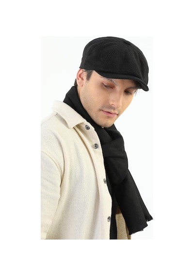 Elif İç Giyim Erkek Peaky Blinders Kaşe Kumaş Şapka Kasket Siyah