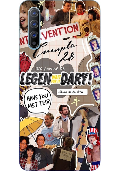 Oppo Reno 3 - A91 Uyumlu Retro Gazete How İ Met Your Mother Tasarımlı Baskılı Silikon Kılıf Renkli