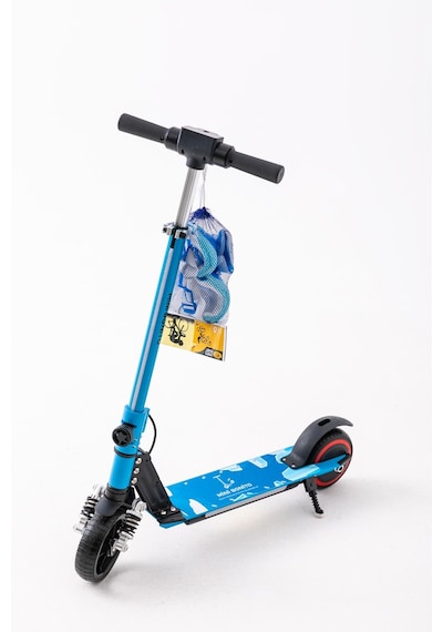 Mini Bonito Çocuk Katlanabilir, Led Işıklı, Amortisörlü Elektrikli Scooter Ayarlanabilir Direksiyonlu Dizlik Ve Dirseklik Hediyedir Turkuaz