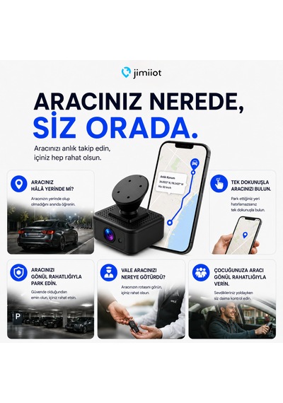 Jimiiot Jimi Iot Jc182 4g Canlı İzlemeli Araç Kamerası Ve Gps Takip Sistemi