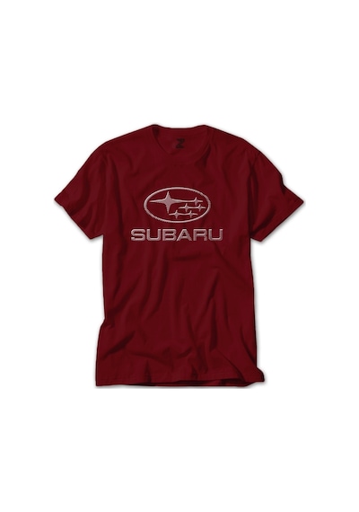 Subaru Carbon Fiber Kırmızı Tişört-Kırmızı
