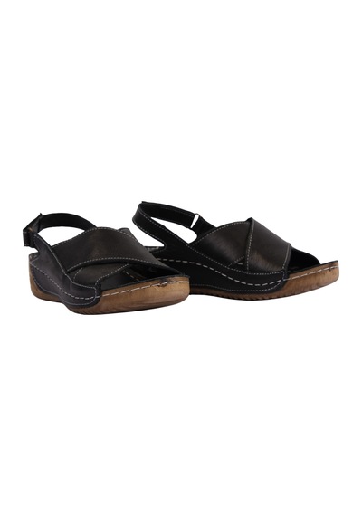 Napa Shoes Hakiki Deri Çapraz Bantlı Arkadan Ayarlı Rahat Taban Dolgu Topuk Kadın Sandalet Napa-311 Siyah Napa Shoes Hakiki Deri Çapraz Bantlı Arkadan Ayarlı Rahat Taban Dolgu Topuk Kadın Sandalet Napa-311 Siyah