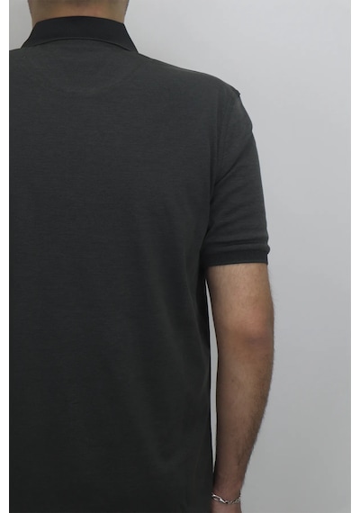 Santa Dmctekstil Erkek Düz Klasik Kesim Rahat Kalıp Polo Yaka T-shirt Haki