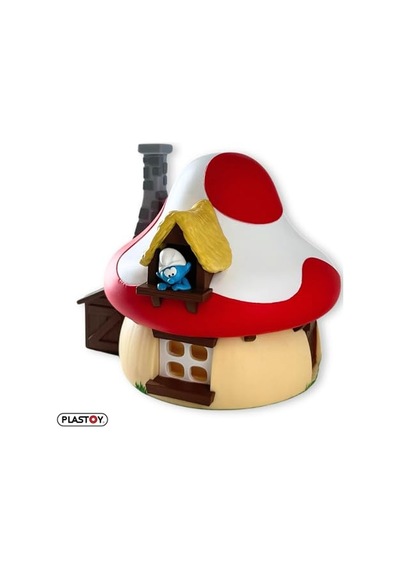 Şirinler Evi Kumbara Smurfs Mushroom Money Box Diğer