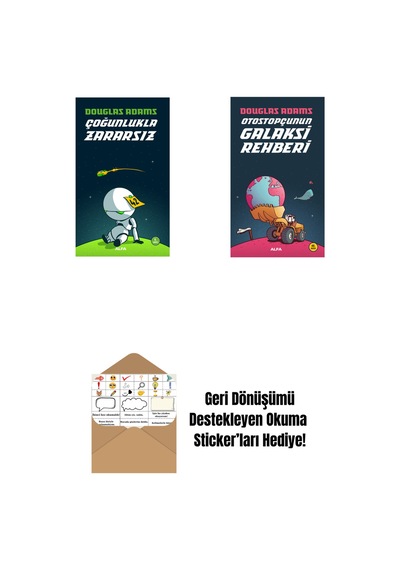 Çoğunlukla Zararsız + Otostopçunun Galaksi Rehberi + Okuma Sticker'ları