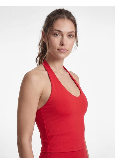 Koton Slim Fit Kolsuz Halter Yaka Spor Bluz Kırmızı 6sak30161nk