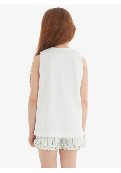 Blackspade Kız Çocuk T-shirt 51827 - Beyaz Beyaz