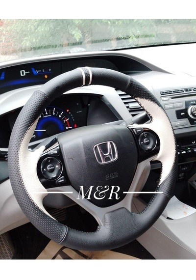 Honda Cıvıc Fb7 Spor Kombin  Kaplama Deri Direksiyon Kılıfı Siyah
