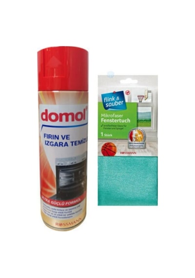 Domol Fırın Ve Izgara Temizleyici + Flink&Sauber Microfiber Cam Bezi