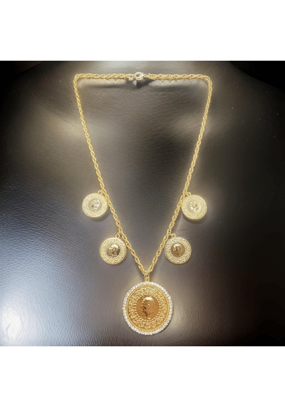 Saray Serisi: 60 Cm Zincir Antialerjik Parlak Gold Beşi Bir Yerde Bijuteri Kolye - Zarif Ve Şık-9069550079035 Gold