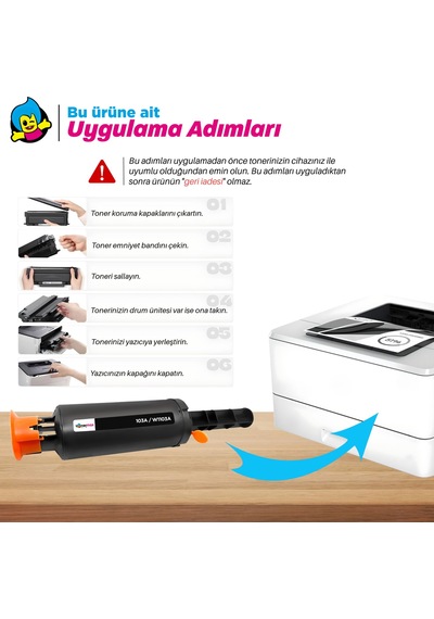 Hp 103a W1103a Uyumlu  Toneri / Hp Neverstop 1000a /1000w / 1000n /mfp 1200a / Mfp 1200w / 1200n
