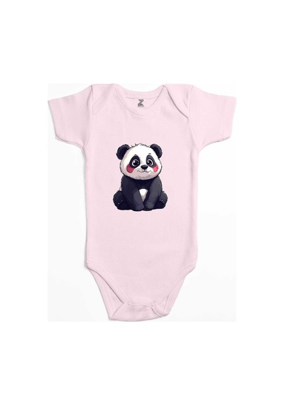 Zepplin Giyim Şirin Panda Sarı Bebek Body Zıbın