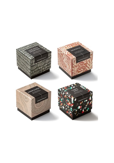 Thoughtfulls Pop-open Kartlar - 4'lü Minnettar Paket, Niyetle Yaşa, Farkındalık, Carpe Diem - 120 Açılır Kart, Her Biri İçinde Farklı Bir Mesaj Var