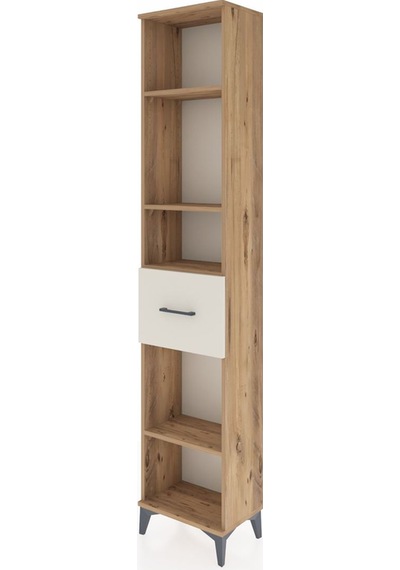 Arges Dolap 4 Raflı Tek Çekmeceli 44x30x221 Çam-aytaşı Çam