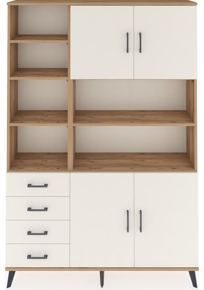 Arges Dolap 9 Raflı 4 Çekmeceli 4 Kapaklı 132x30x195 Çam-ayta... Çam Arges Dolap 9 Raflı 4 Çekmeceli 4 Kapaklı 132x30x195 Çam-ayta... Çam