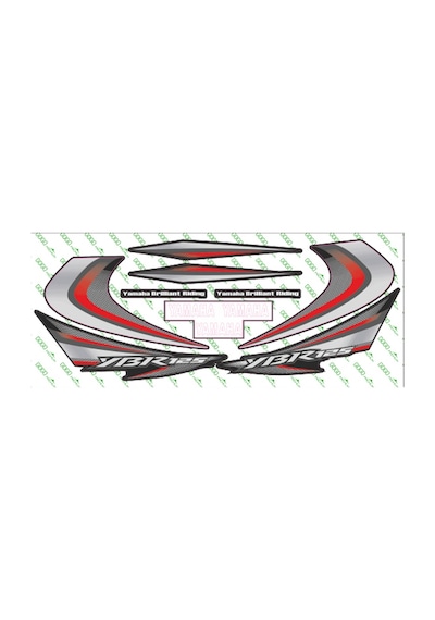 Yamaha Ybr 125 2010 Kırmızı Sticker Set