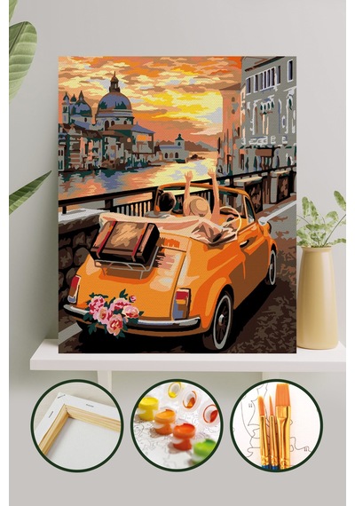 Sayılarla Boyama Tuval Seti 40x50 Cm - Tatil