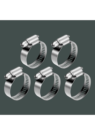 Tr 5 Adet Hortum Kelepçesi Tork Ayarlı 23x35 Mm Paslanmaz Çelik Boru Metal Kelepçe Ayarlanabilir Klips