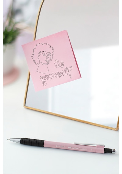 Faber-Castell Grip 1345/47 Versatil Kalem, 0.7 mm, Pembe, Ergonomik Tutuş, Yaylı Uç, Uzun Silgi, Modern Tasarım